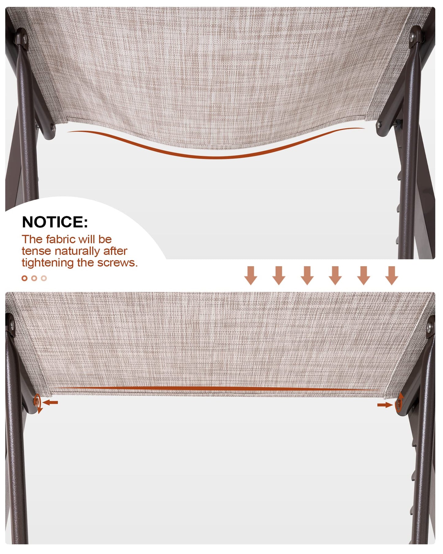 Crestlive Products 2PCS Chaise Lounge Chairs Outdoor with 1PC Side Table, Aluminum Patio Lounge Set, Adjustable Five-Position Recliner for Beach, Pool, Sunbathing, Lawn, Yard