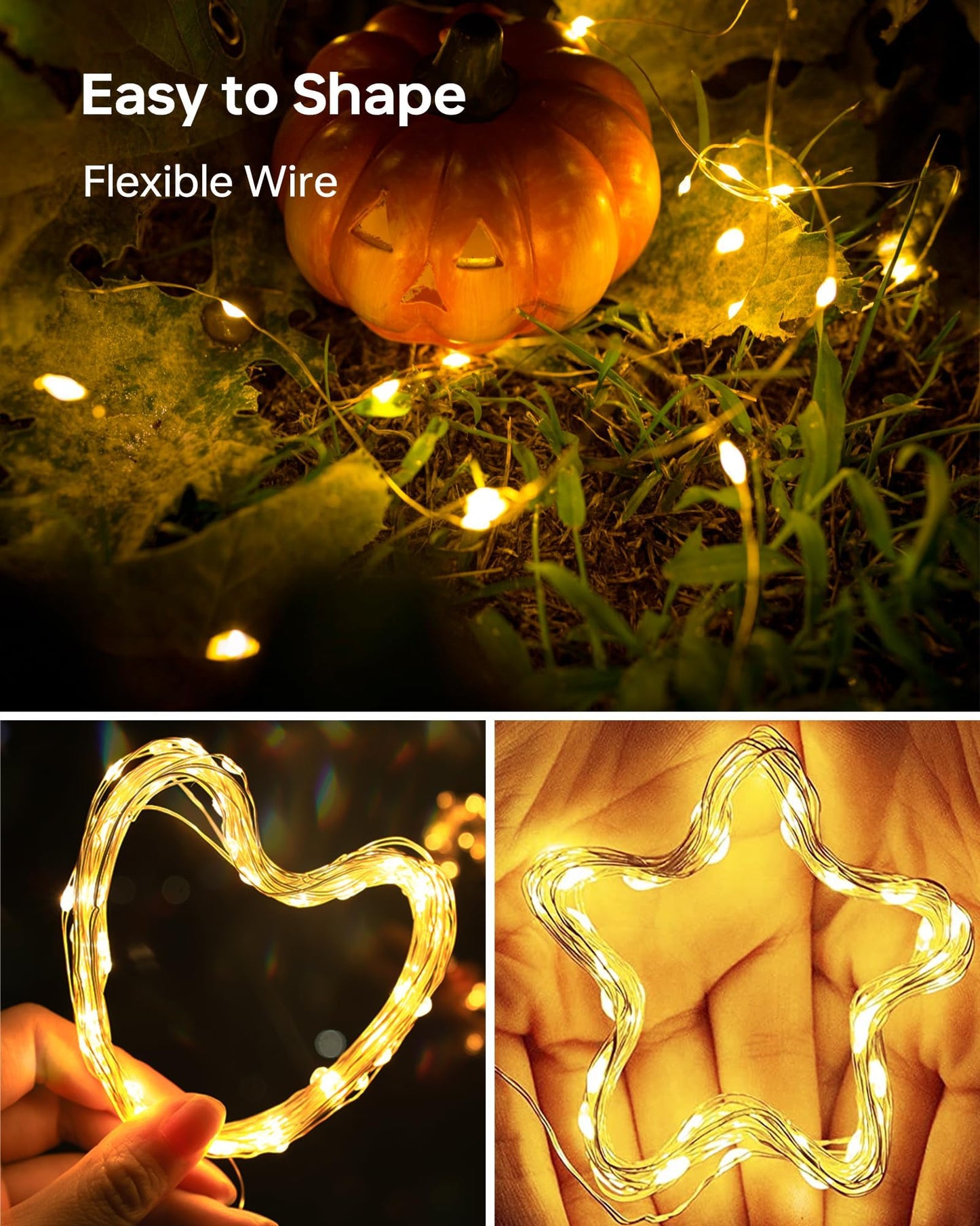 6 Pack Fairy Lights Battery Operated - 7ft 20 LED Twinkle Lights Copper Wire Mini String Lights Firefly Lights for Mason Jars DIY Crafts Christmas Wedding Party Centerpiece Table Decor, Warm White