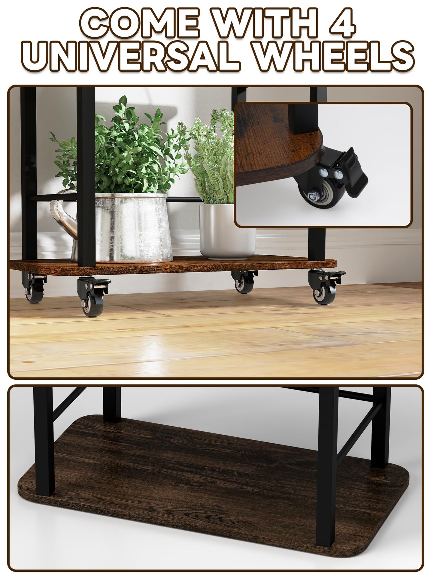 Plant Stand Indoor with Grow Lights 64" Tall Plant Shelf with Wheel Lighted Corner Plant Stands for Indoor Growing Multiple Metal 8 Tiered Large Flower Holder Plant Rack for Home Patio Balcony