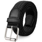 JASGOOD Braided Stretch Belt for Men Golf Casual Fabric Elastic Woven Belt 1 3/8" Adjustable Work