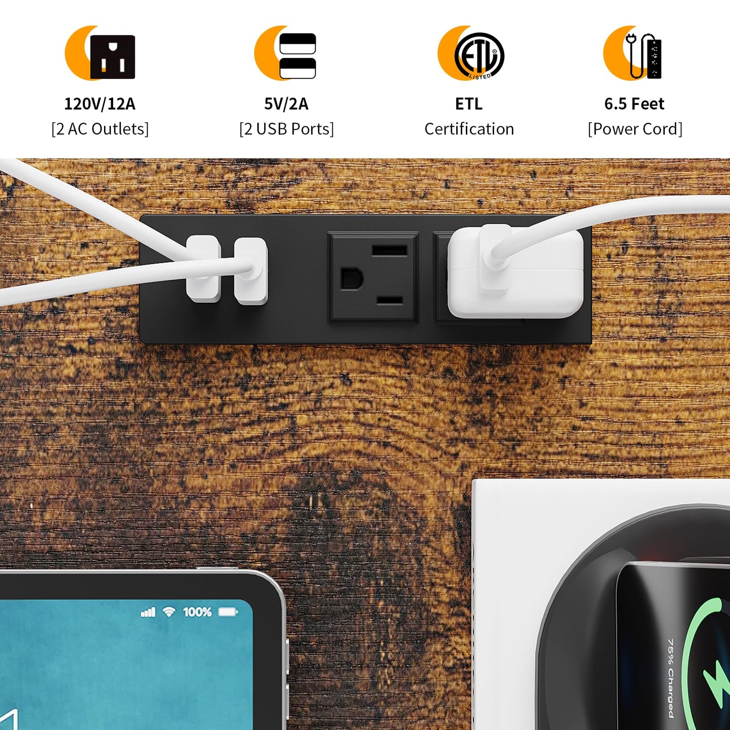 oneinmil 3-Piece Farmhouse Table Set Includes 31” Coffee Table and Side Tables with Storage Space, Retro Tables for Living Room, White