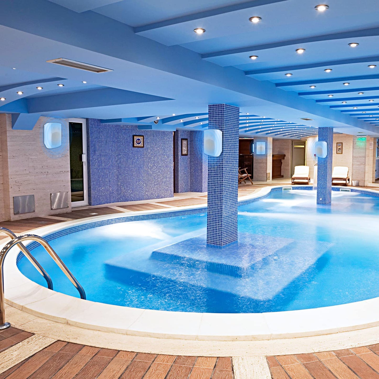 STUDIOFINIX 5.25 Inch 600W Passive Wall Mount Speakers Weather Resistant Indoor Outdoor Speakers for Patio Garage Home,2 Pairs (White)