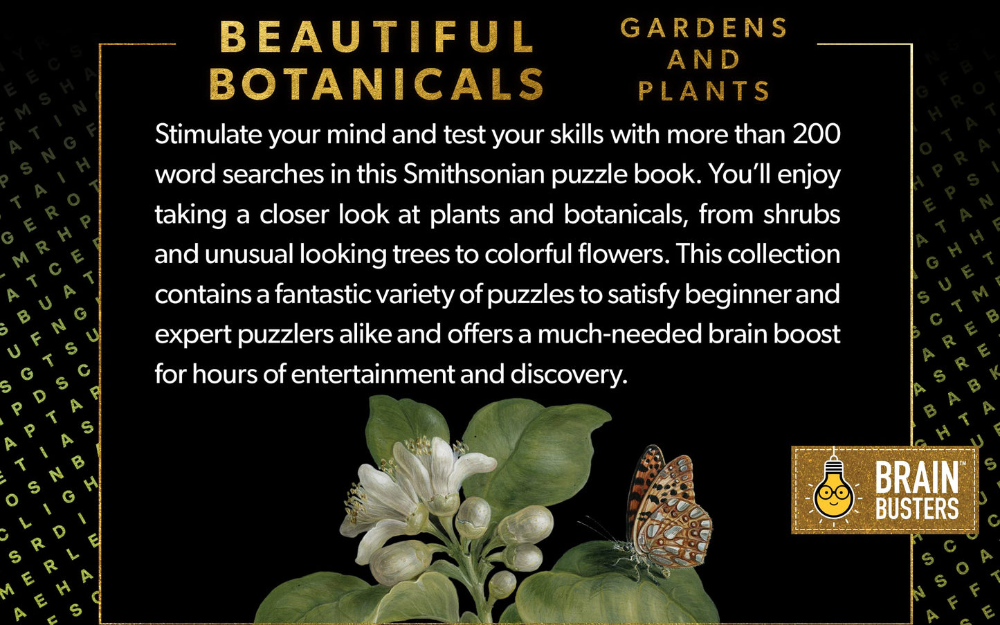 Smithsonian Word Search Gardens & Plants - Beautiful Botanicals Spiral-Bound Puzzle Multi-Level Word Search Book for Adults Including More Than 200 Puzzles (Brain Busters)