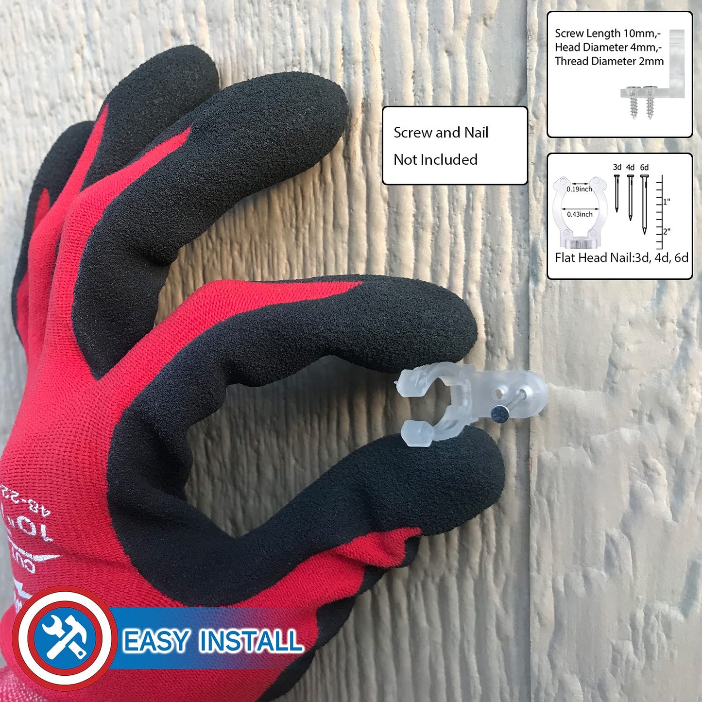 Russell Decor LED Custom Size Rope Lights for 4th of July Party Decorative Lighting Flexible cuttable Non-connectable Rope Light Red White Blue(16 ft)