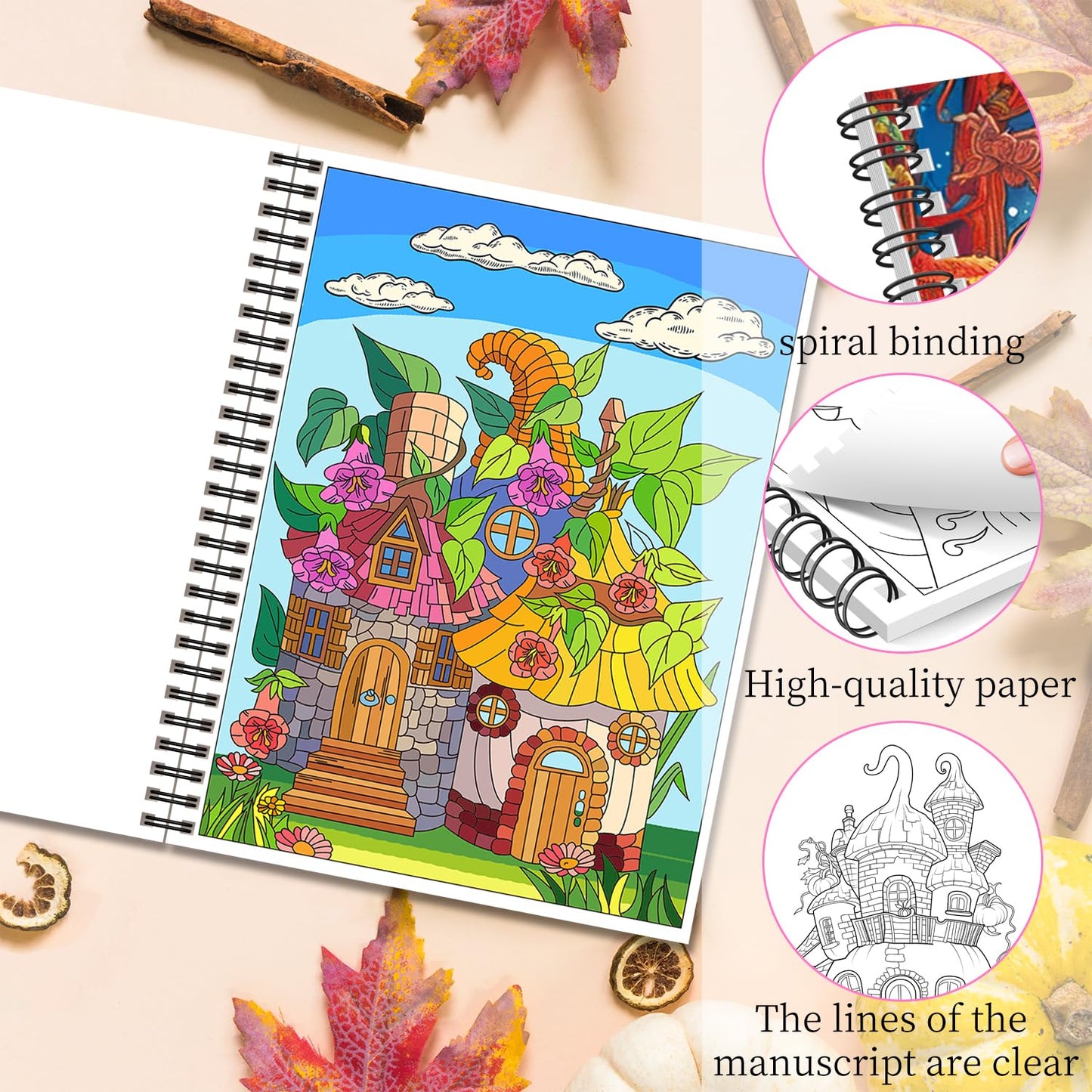 Coloring Books Set:6 Coloring Books for Adults