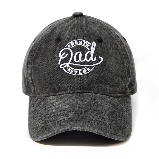 Black Dad Hat Baseball Caps for Men Trucker Adjustable Ponytail Golf Tennis Black Papa Hats Gifts for Dad