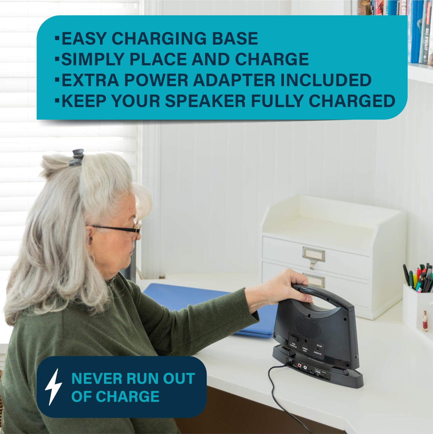 SEREONIC PRO Portable Wireless TV Speakers for Smart TV Without The Blaring Volume, Ideal for Elderly and Hard of Hearing with Extra Earbuds and Power Adapter - 100ft Range (Classic)