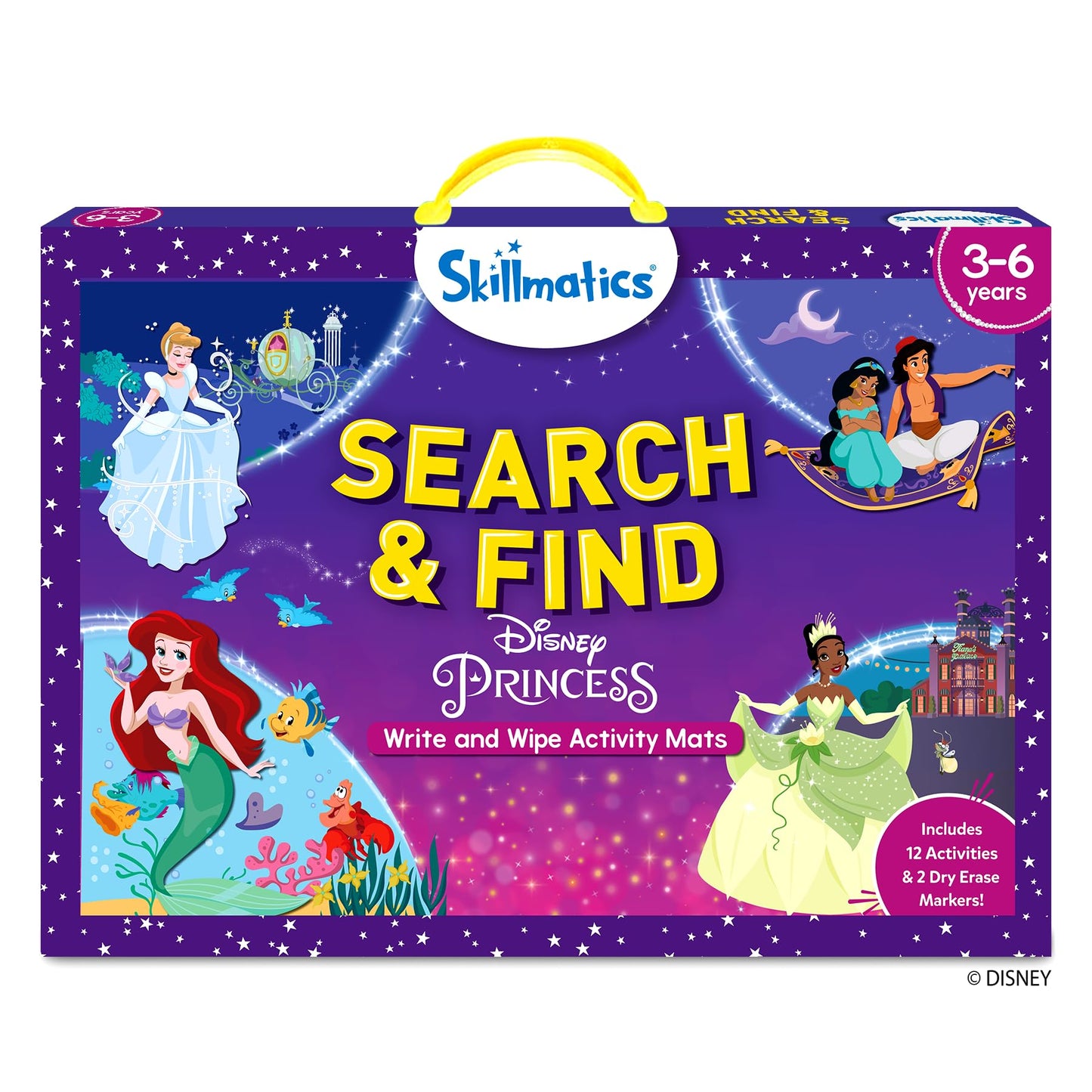 Skillmatics Search and Find Disney Princess Educational Game - Reusable Preschool Learning Activities, Perfect for Toddlers & Kids Who Love Toys, Art & Crafts, Gifts for Boys & Girls Ages 3, 4, 5, 6