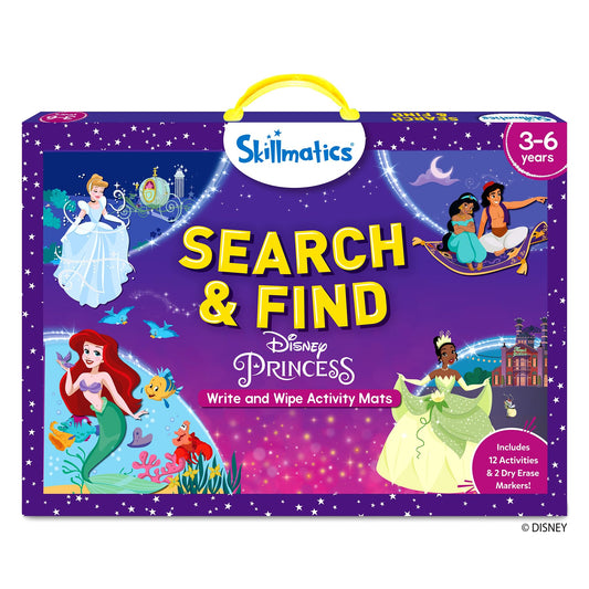 Skillmatics Search and Find Disney Princess Educational Game - Reusable Preschool Learning Activities, Perfect for Toddlers & Kids Who Love Toys, Art & Crafts, Gifts for Boys & Girls Ages 3, 4, 5, 6