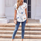 Zeagoo T Shirts for Women Casual Crew Neck Petal Short Sleeve Summer Tunic Top Floral Printed Trendy Blouses
