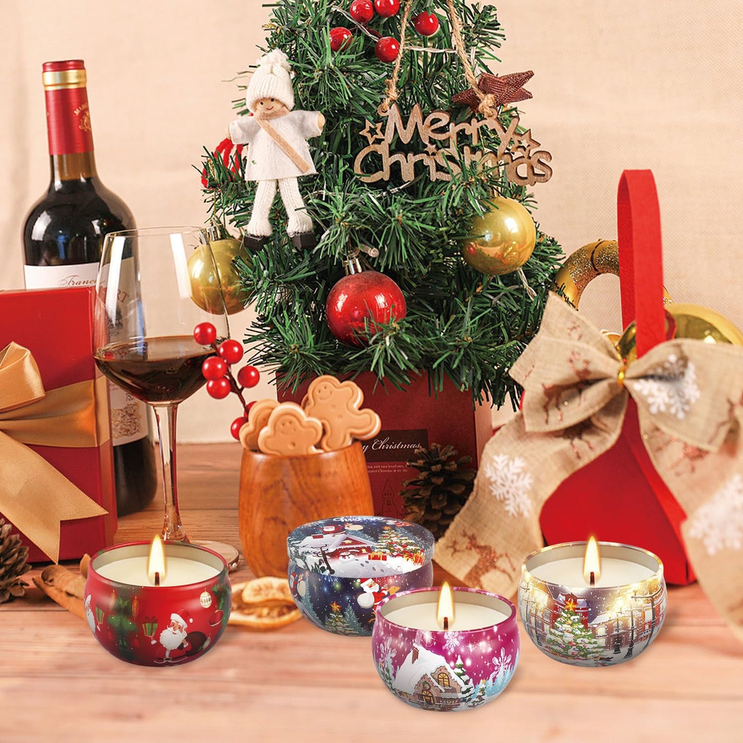 16Pack Christmas Scented Candles Gift- Aromatherapy Candle-Soy Wax-Long Lasting Burn time, Christmas Thanksgiving Gifts for Women，Home Decor