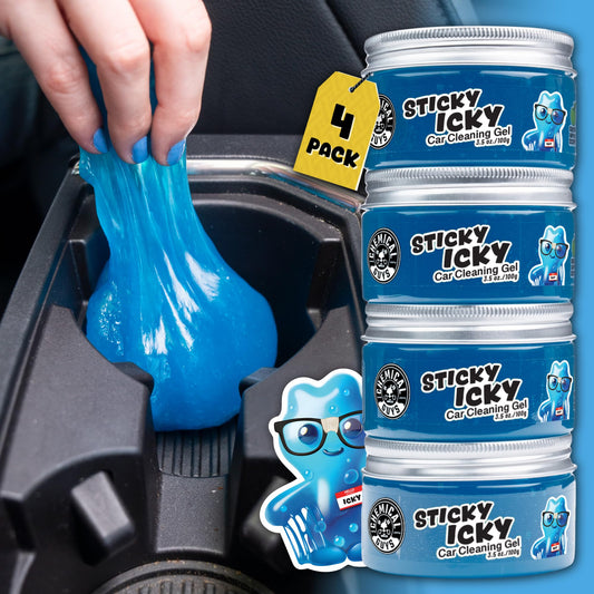 Chemical Guys Sticky Icky Car Cleaning Gel, Green Apple Scent - Detailing Gel for Vents, Keyboards, and More, 100g, 4 Pack