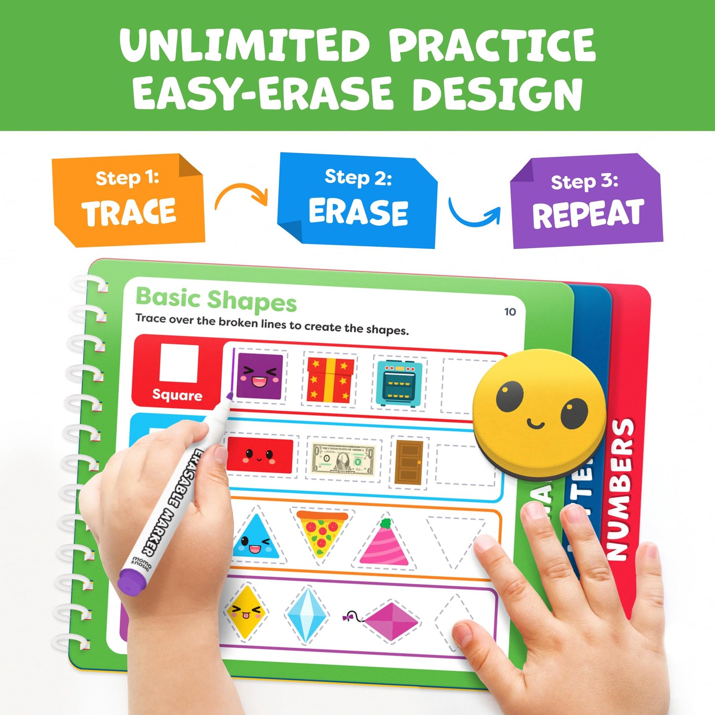 Preschool Learning Activities - Tracing Books for Kids Ages 3-5 - Toddler Handwriting Practice - Letter Tracing for Kids Preschool Kindergarten Workbooks 3-4, 4-5 - Learning Books - Summer Toys