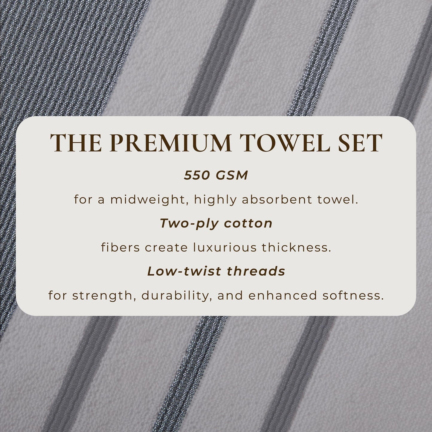 Decorative Hand Towel Set - Luxury Cotton 4 Pack 26x16 Hand Towel Set - Luxurious, Ultra-Soft, Durable Towels for Bathroom Decor (Grey)