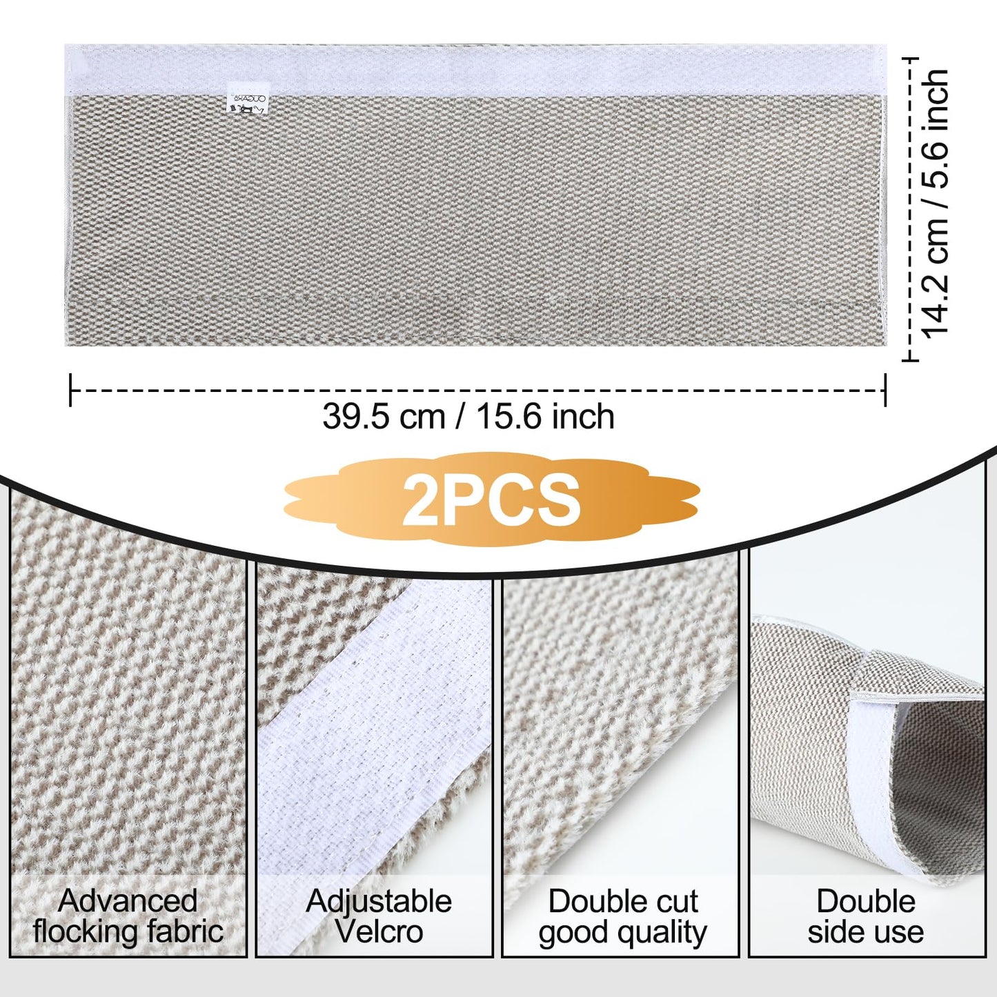 Sheskind Refrigerator Door Handle Covers Keep Fridge Clean and Beautiful, Pack of 2 (16"*4", Plush)