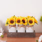 Mason Jar Sunflower Kitchen Decor, Spring Centerpieces for Tables with Sunflowers Artificial Flowers, Farmhouse Wood Tray, Sunflower Spring Bathroom Table Decor, Centerpiece Table Decorations for Home