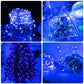 chzk Fairy Lights Battery Operated, 24 Pack 7FT 20 LED Mini String Twinkle Lights for Christmas Helloween Mason Jars Centerpiece Table Decorations (24, Blue)
