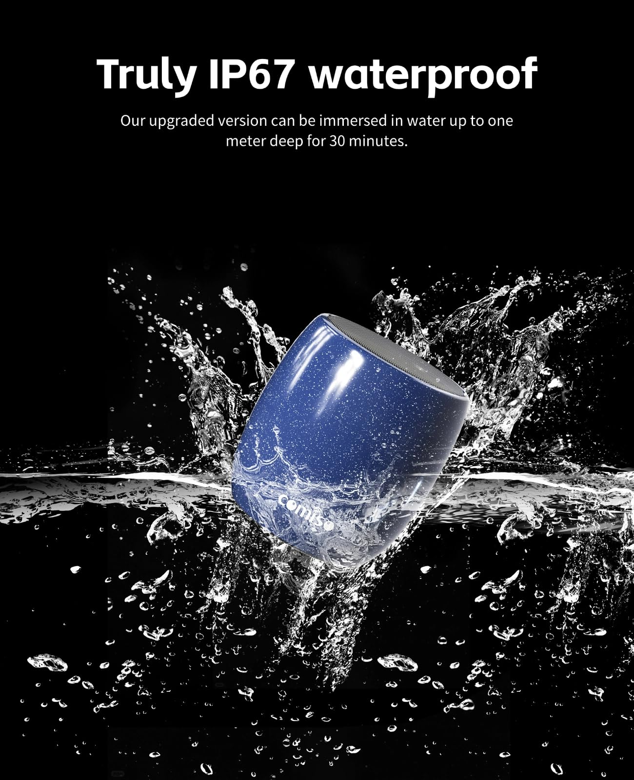 Small Speaker, Bluetooth Speaker with 360°HD Stereo Sound and Robust Bass, Mini Speakers with Hands-Free Call, IP67 Waterproof, Portable Speakers for Shower, Room, Car, Trip, Ideal Gift for Men, Women