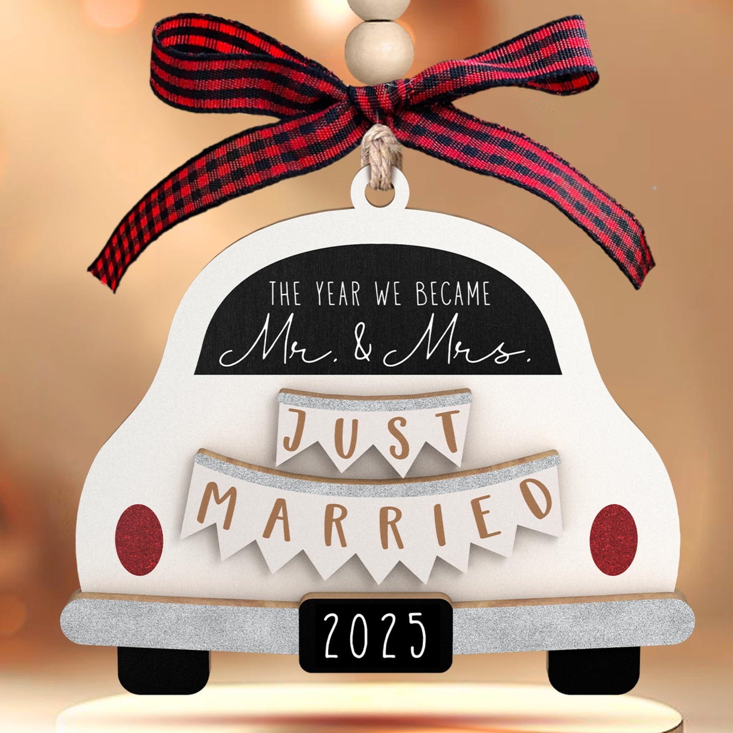 Wedding Gifts - Mr and Mrs Gifts - Wedding Gift for Couples 2025, Bride, Future Mr and Mrs - Bridal Shower Bride Gift Ideas for Her, Married Couple, Newlywed - Wood Hanging Ornament 2025