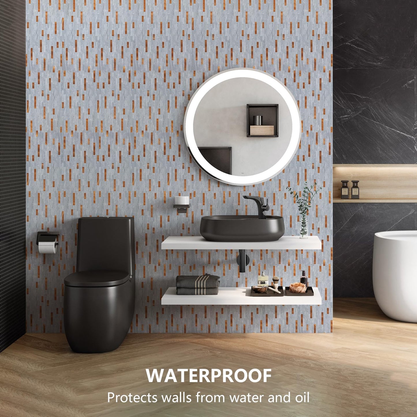 Midcard 10 Sheets Peel and Stick Backsplash PVC Wall Tile,for Kitchen Backsplash