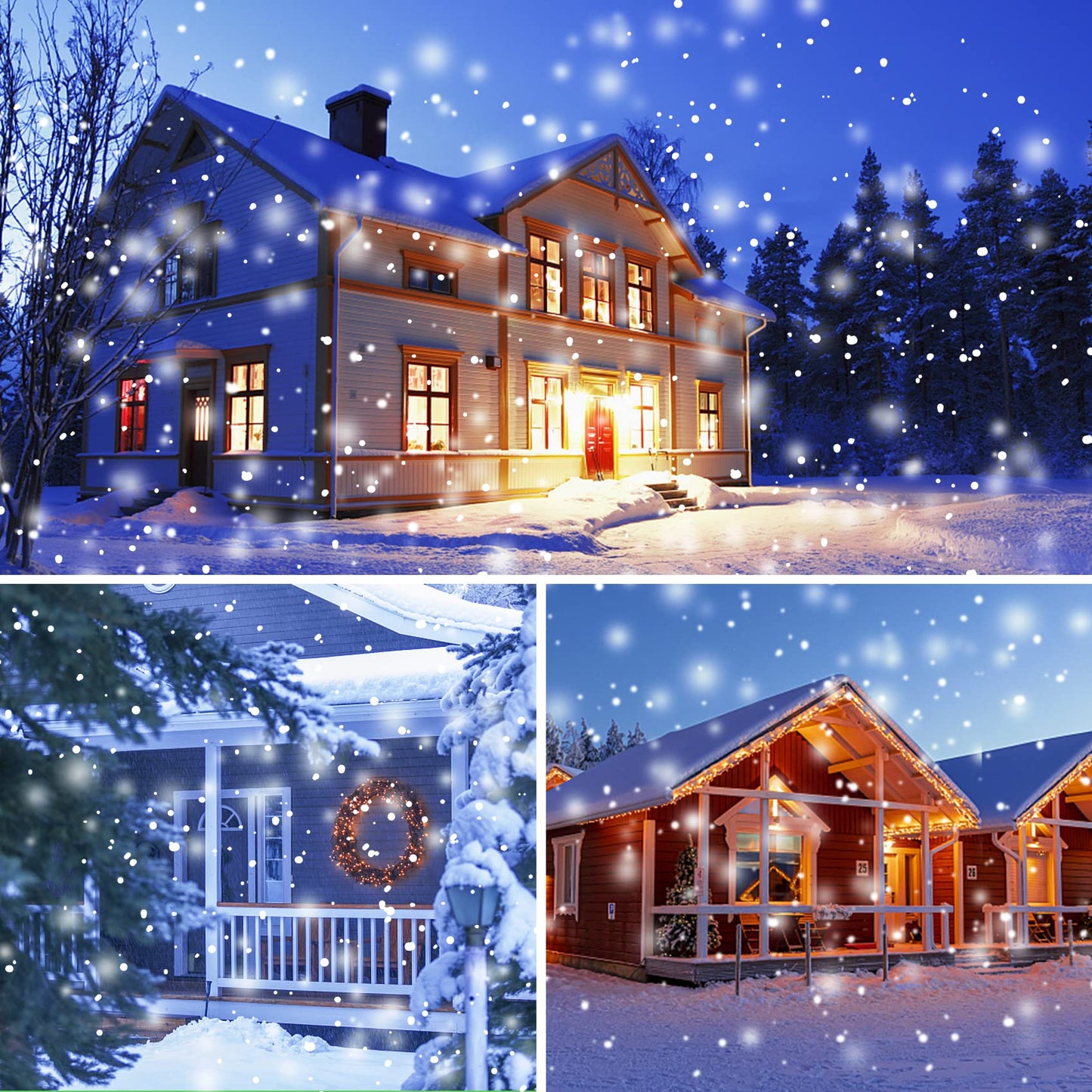 Christmas Snowfall Light Projector, Holiday Projector Lights with Remote Control,Rotating Snow Falling Lights,Outdoor Waterproof Landscape Decorative Lighting for Halloween Wedding Garden（Snow Spots）