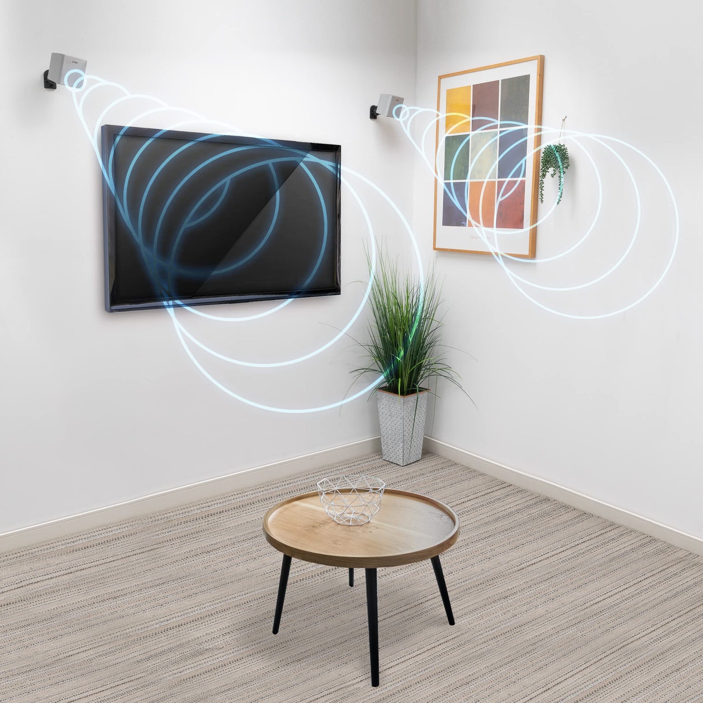 Mount-It! Speaker Wall Mount Full Motion Brackets for Surround Sound Satellite Ceiling and Bookshelf Speakers, 2 Mounts, Black