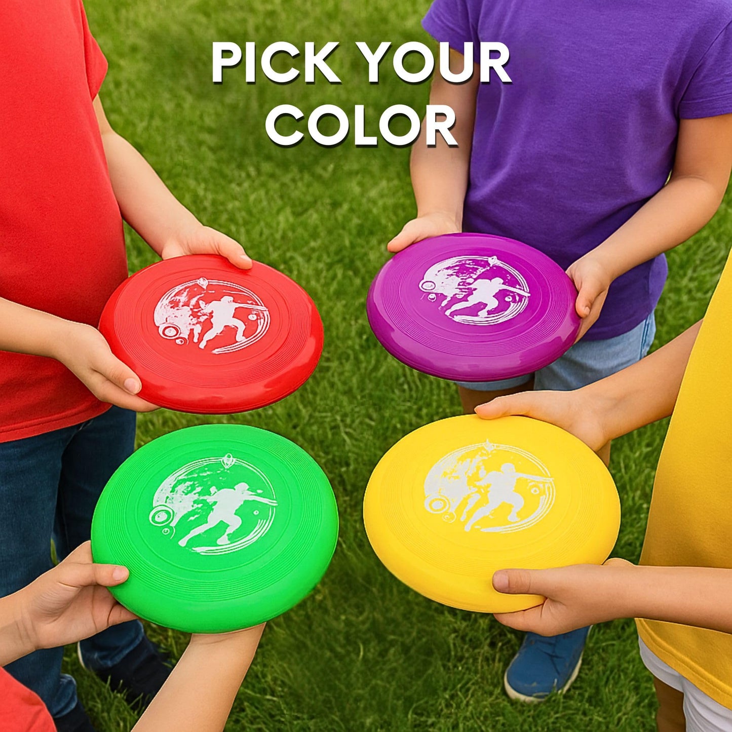Liberty Imports 12 Pack: Plastic Flying Sports Discs Set for Outdoors Beach Backyard Throwing and Catching Activities, 9" Play Discs for Kids & Adults