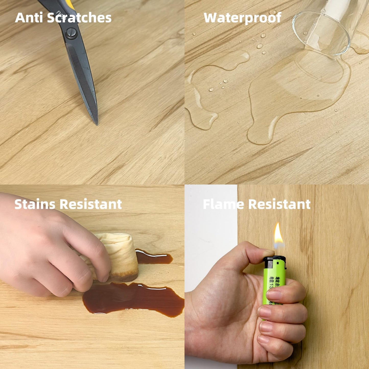 MULGREAT Peel and Stick Floor Tile, 54 Sq.Ft 36 Pieces 36"x6" Long Vinyl Flooring, 1.5mm Thick Waterproof Heavy Duty Wood Floorings for Bedroom Laundry Kitchen, Hickory