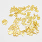 Julie Wang 200PCS Assortment Bulk Gold Charms Mixed Golden Pendants for Bracelet Necklace Jewelry Making Crafts DIY Supplies 5-30mm