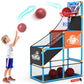 Arcade Basketball Game Set Boy Toys: Indoor Basketball Hoop with 4 Balls Outdoor Sports Toy for Kids 3-12 Years Old Adjustable Height with Air Pump Ideal Easter Birthday Gifts for Boys Girls Teens