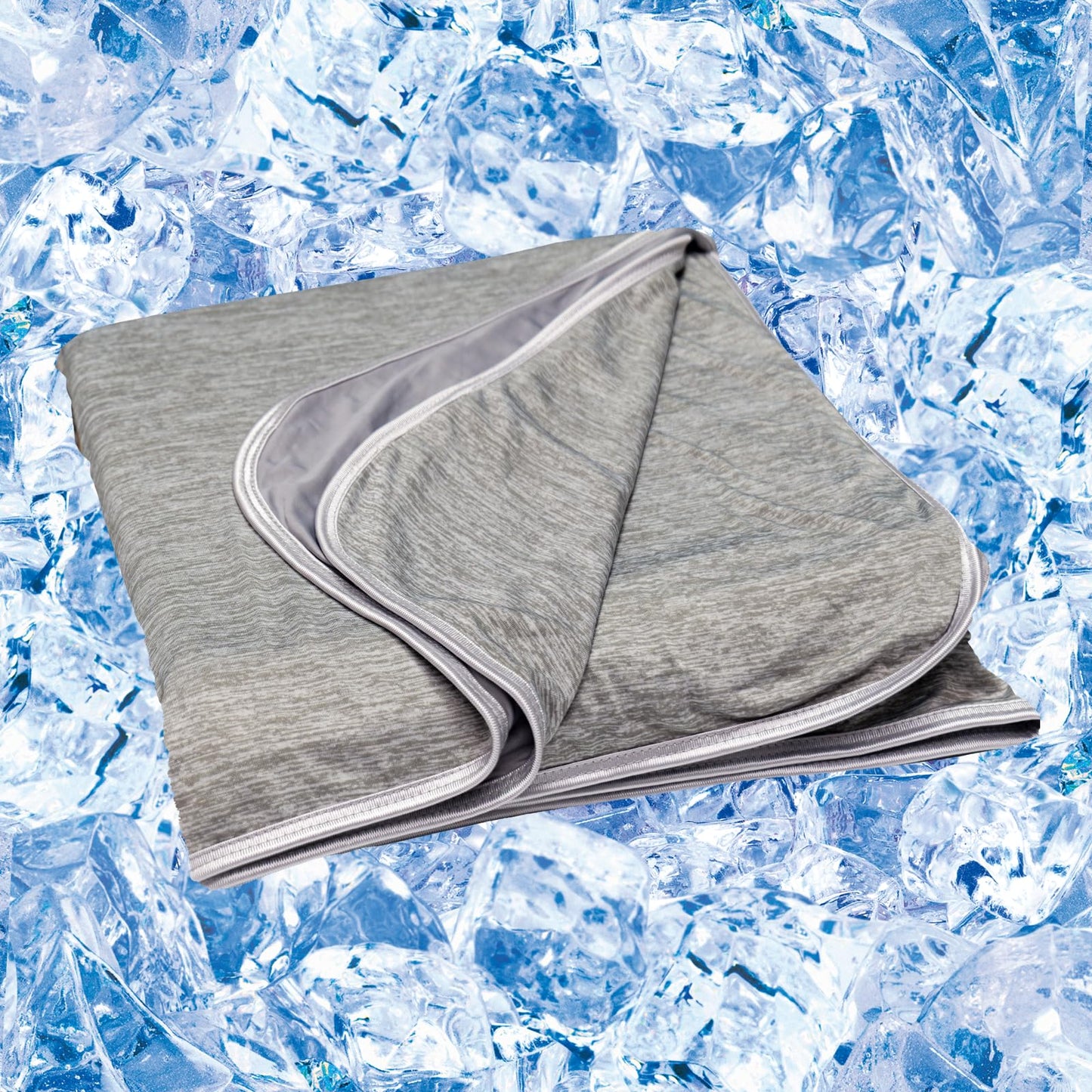 DouxDosy Cooling Blanket for Hot Sleepers - Summer Blanket Thin Lightweight for Bed, Q-Max>0.4, Breathable, Double-Sided, Absorbs Heat to Keep Body Cool from Night Sweats, 90"x90" Queen Size, Grey