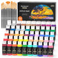 Shuttle Art Acrylic Paint, 50 Colors Acrylic Paint Set, 2oz/60ml Bottles, Rich Pigments, Water Proof, Premium for Artists, Beginners and Kids on Canvas Rocks Wood Ceramic Fabric