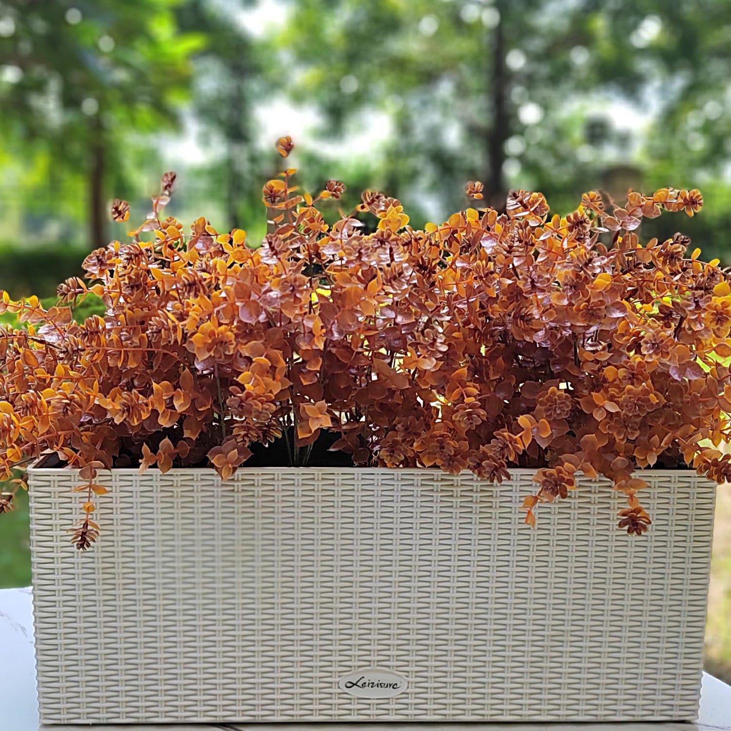 Artificial Fall Flower- 12 PCS Bundles Fake Plants UV Resistant No Fade Faux Plastic Greenery Fall Flowers Garden Porch Patio Decoration Thanksgiving