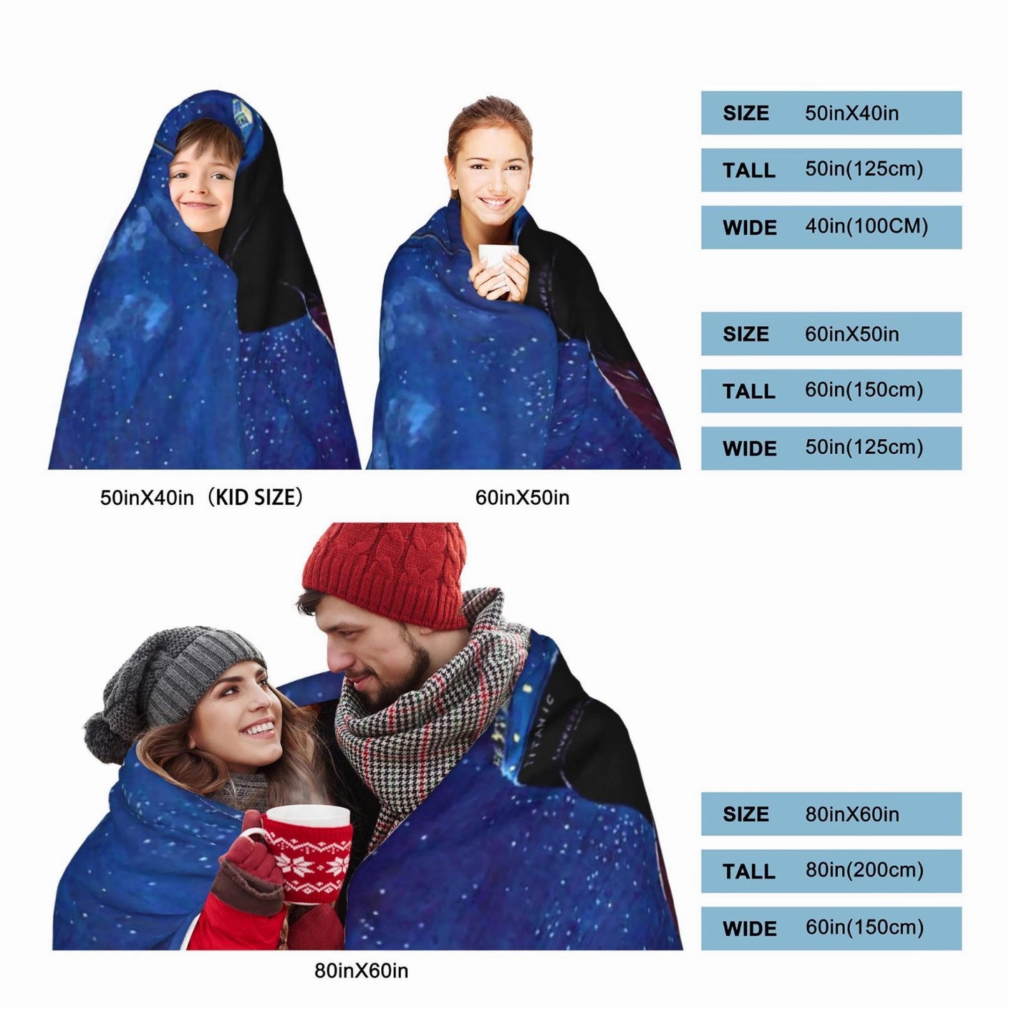 Vintage Ocean Voyage & Ship Sinking Movie Fleece Throw Blanket - Soft Plush Lightweight Warm Cozy for Bedroom, Couch, Sofa | 50x40 Inch Gift for Adults, Kids & Movie Fans