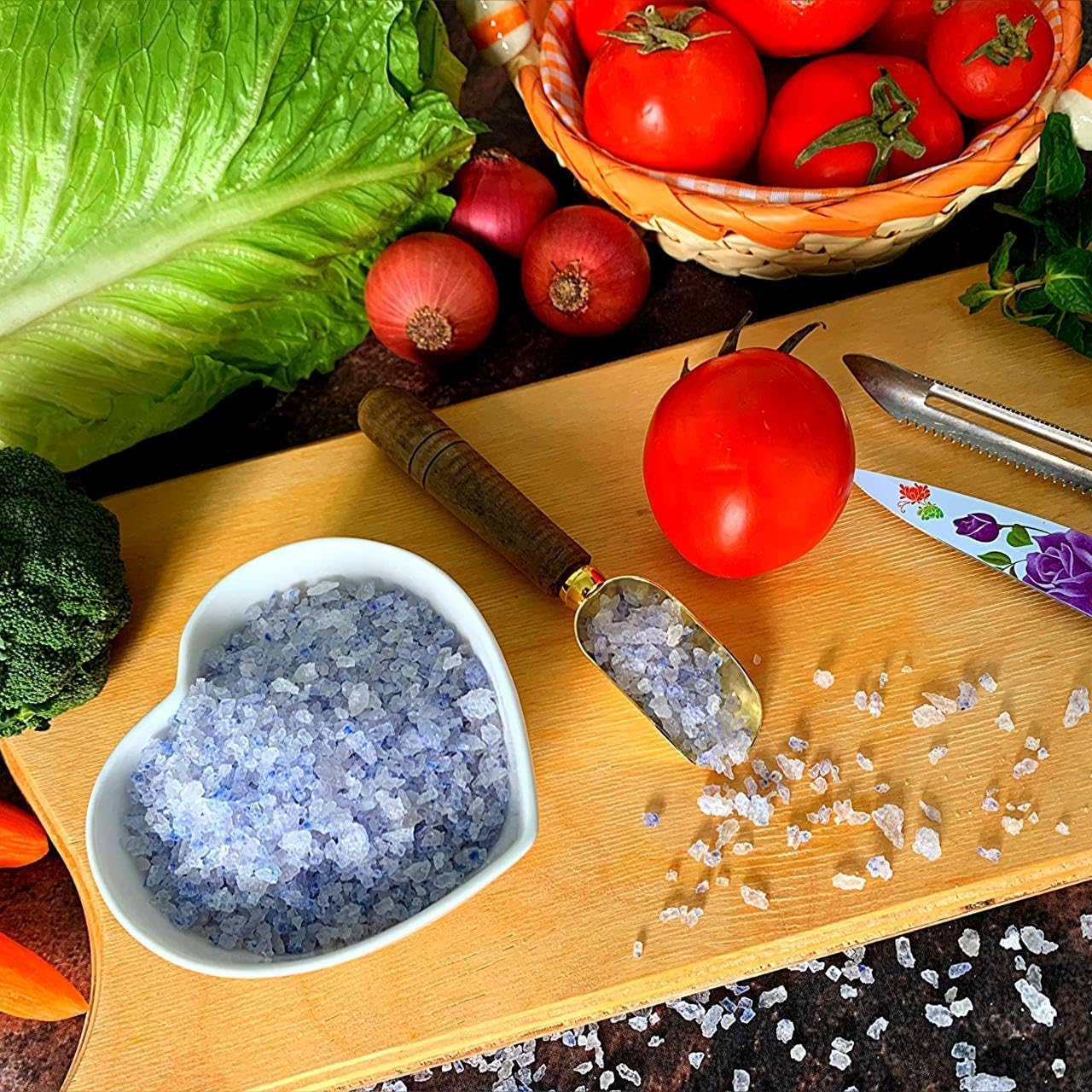 Ancient Blue Salt – Rare Mineral Treasure | High Potassium, Low Sodium, Pure & Unprocessed | Gourmet-Grade by Richure 100g (3.52 oz)