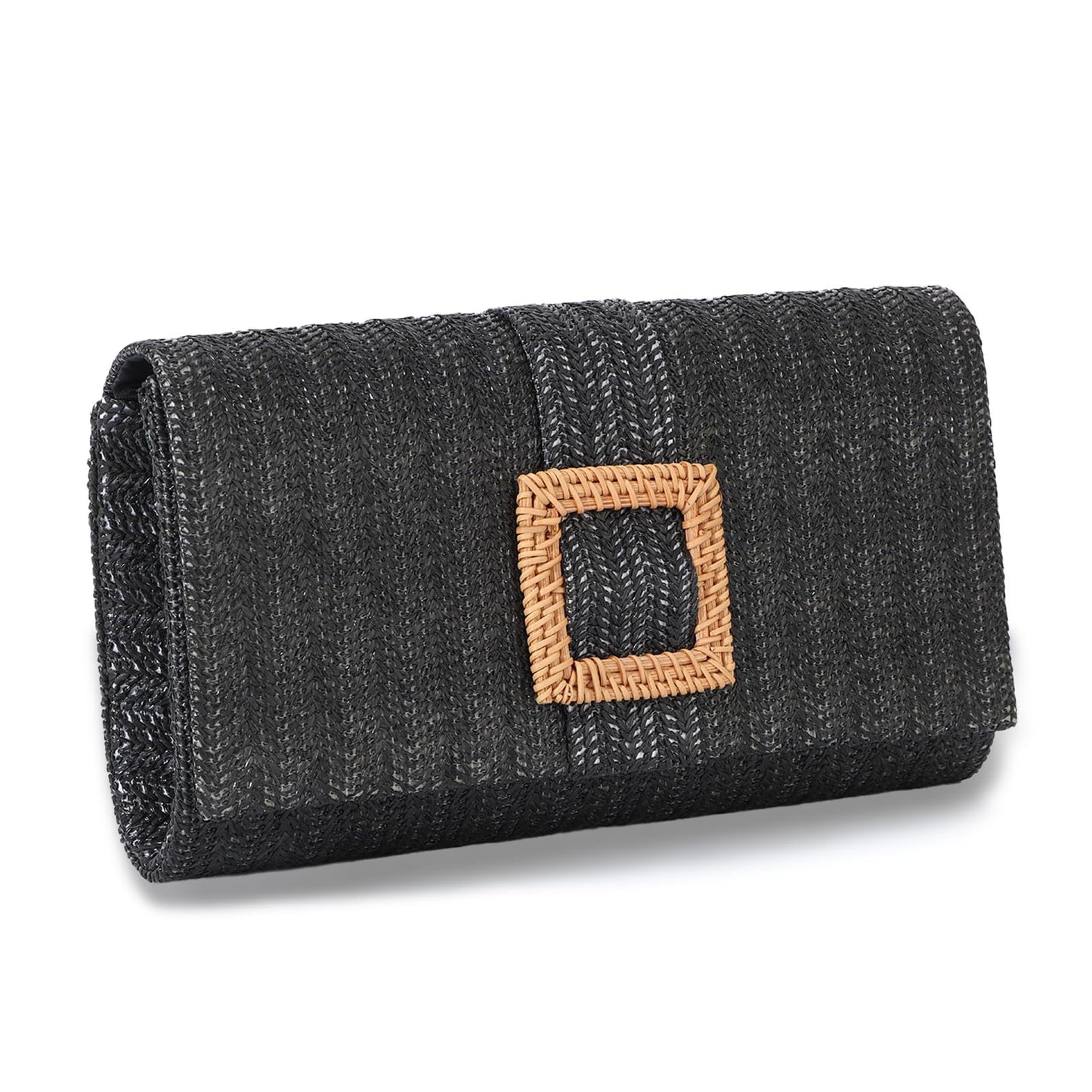 Emprier Straw Clutch Purses for Women Summer Beach Bag Raffia Crossbody Purse Woven Envelope Handbag