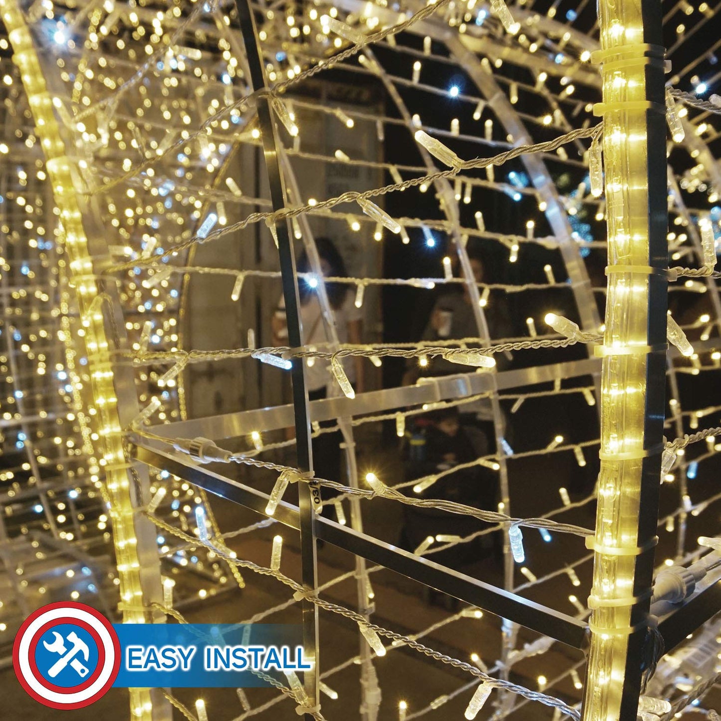 Russell Decor LED Rope Lights Festival Holiday Party Seasonal Christmas Decoration 30ft - 200ft Customized Available (Warm White, 30)