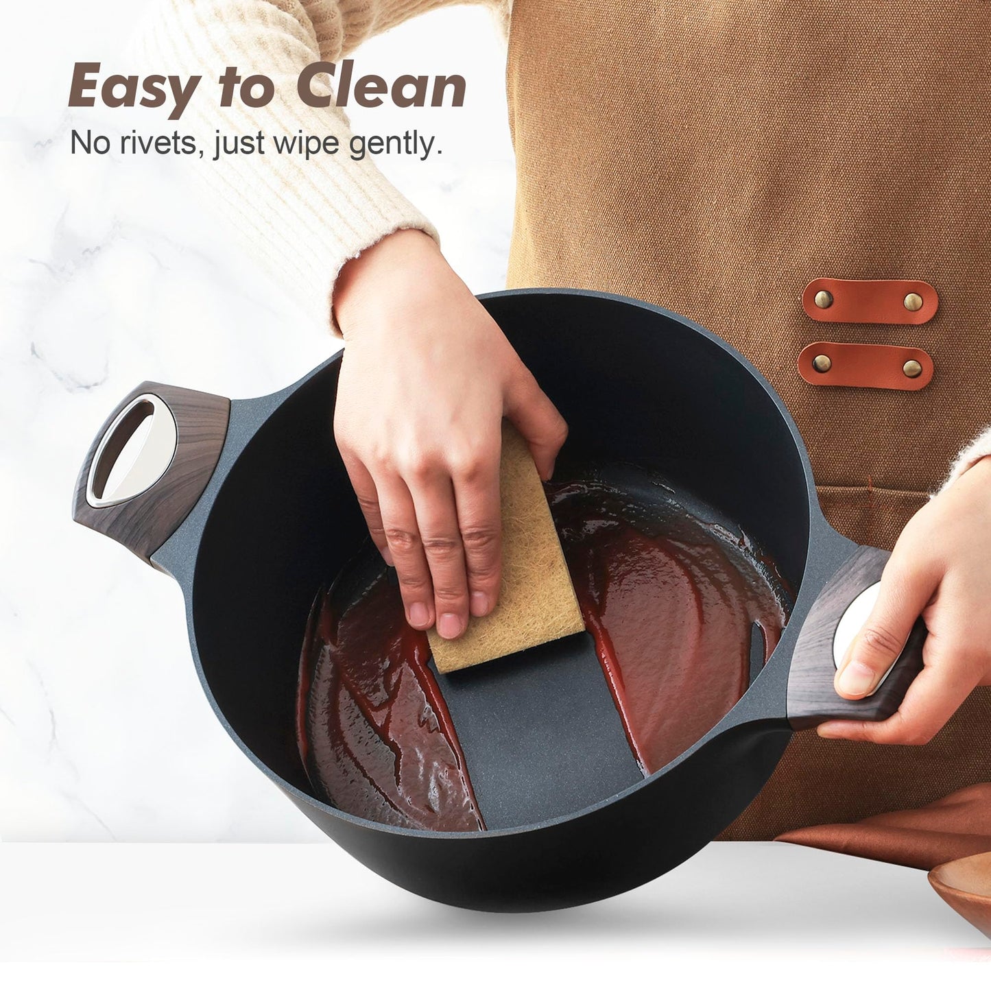 SENSARTE Pots and Pans Set Nonstick, 20 Pcs Induction Cookware Sets, Non-toxic Healthy Non Stick Kitchen Cooking Set with Stay-Cool Handles, PFOA PFOS Free, Black