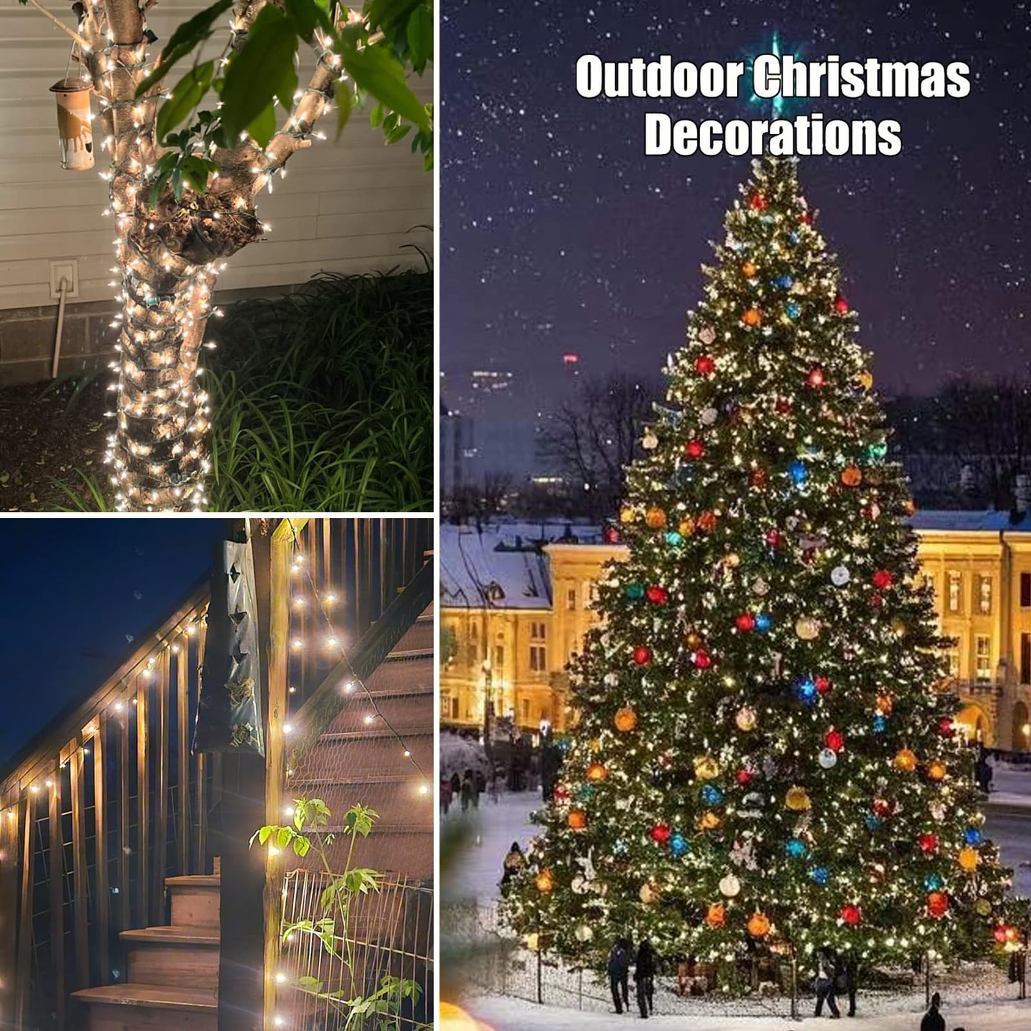 Christmas Lights 100 Count Clear Christmas Tree String Lights with White Wire for Outdoor Indoor Christmas Decorations Wedding Decorations Valentines Day Decor,UL Certified (21feet)