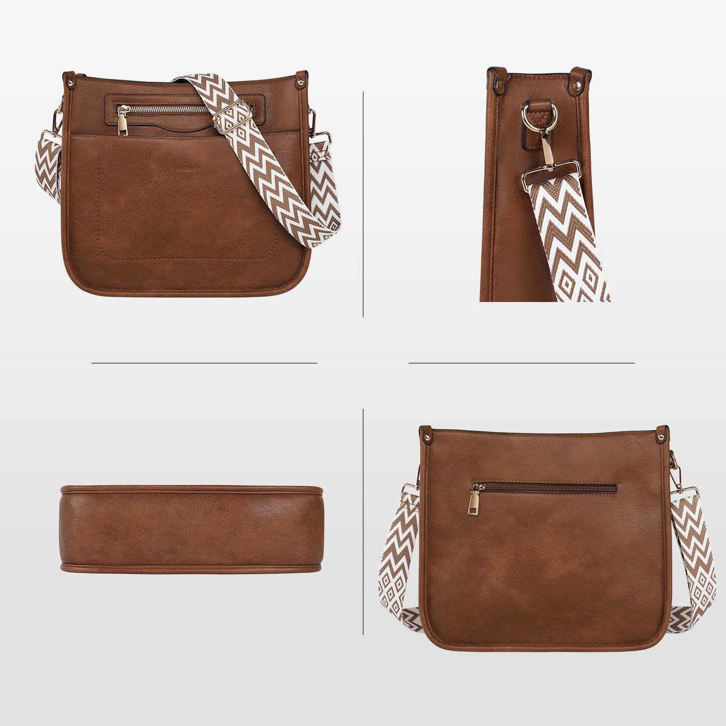 TANTOMI Crossbody Bags for Women Crossbody Purses for Women Hobo Bag Shoulder Bag Handbags with Guitar Strap-7 Pockets