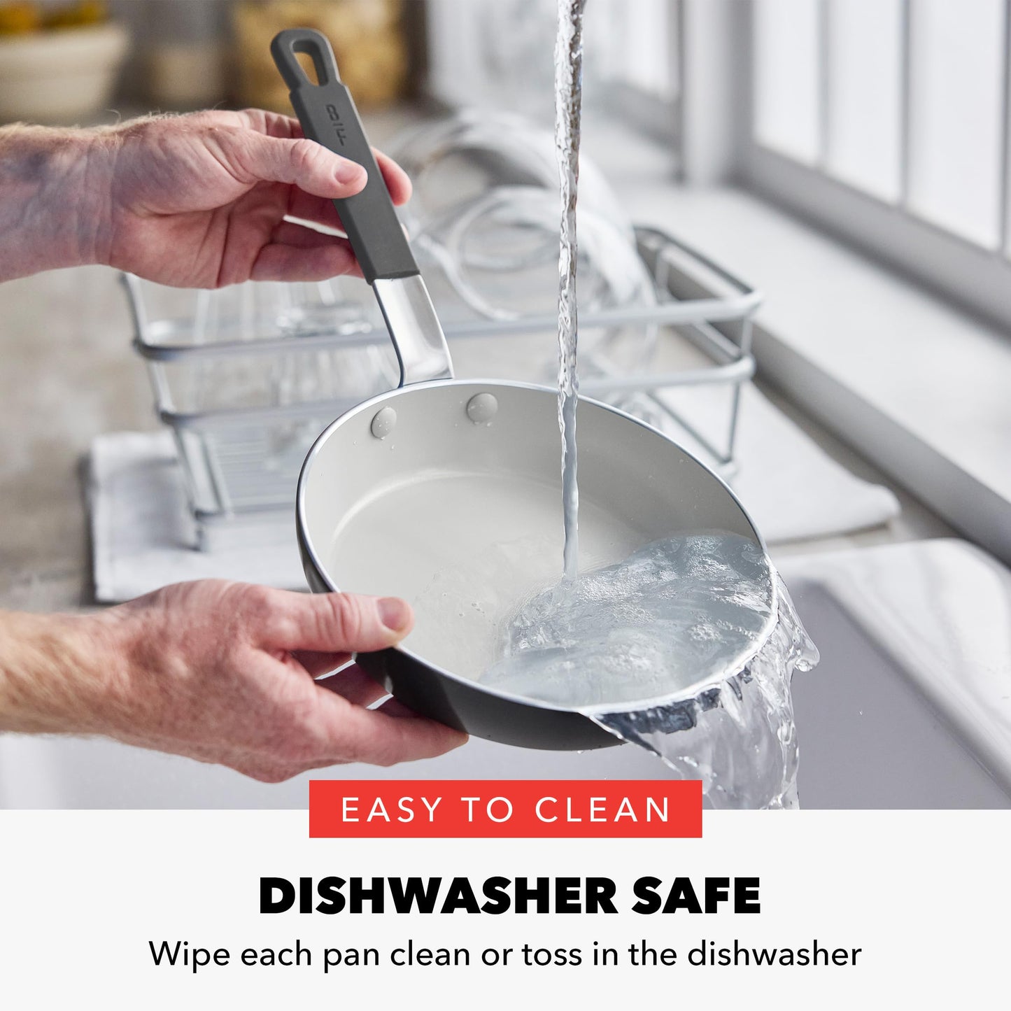 GreenPan x Bobby Flay 13 Piece Nonstick Cookware Pots and Pans Set, PFAS-Free Diamond Ceramic, Induction Suitable, Easy Clean Dishwasher & Oven Safe, Stay-Cool Silicone Handles, Glass Lids, Graphite