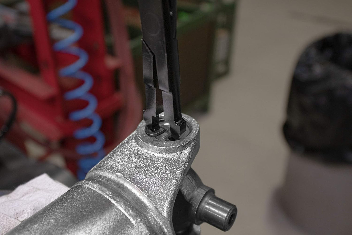 Tiger Tool Straight U-Joint Snap Ring Pliers for Automotive & Medium Duty Trucks, Cars, Equipment, & ATV/UTV, Plastic Push Pin Pliers for use with Class 1-5 Vehicles, 70300