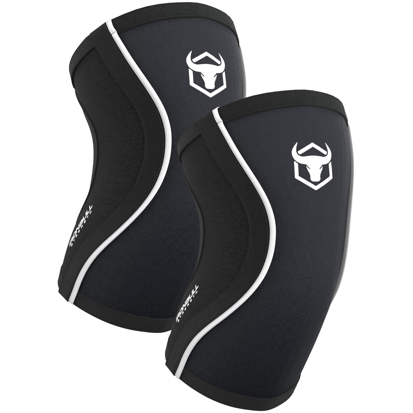 5mm Knee Sleeves (Pair) for Weightlifting & Cross-Training - High-Performance Knee Compression Wraps For Squats - Men and Women (Large, Black)