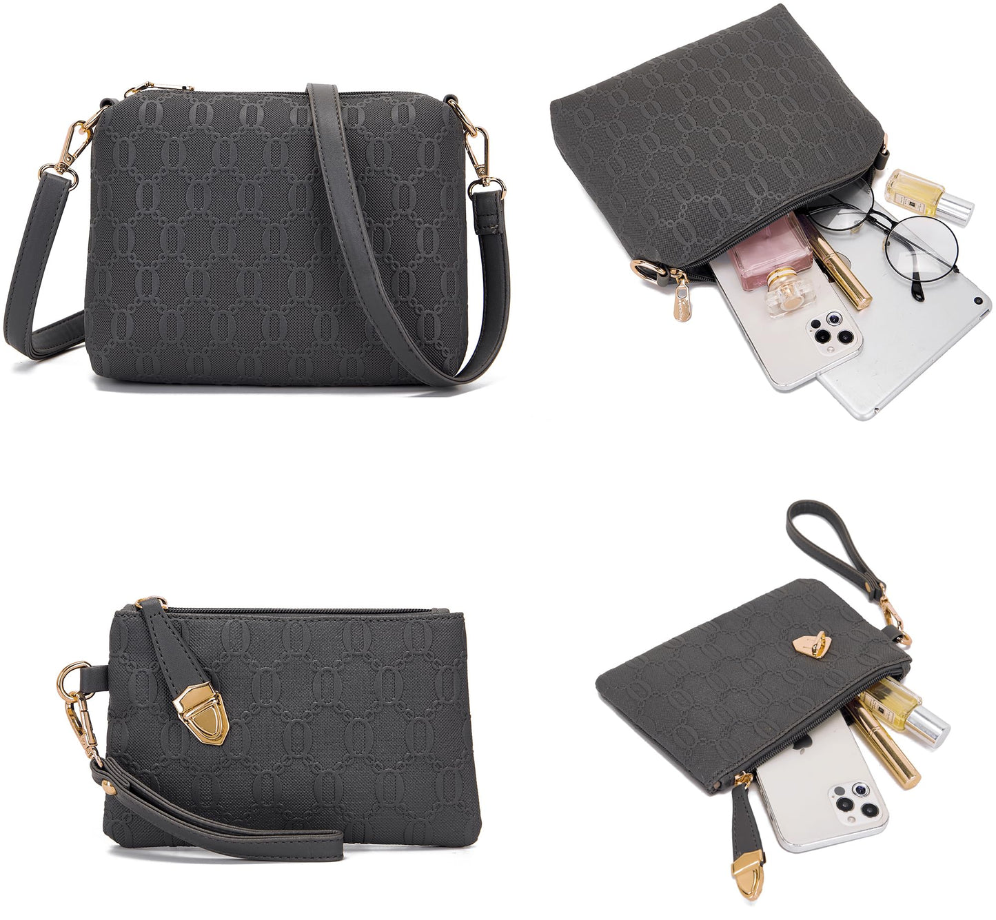 Purse for Women Fashion Medium Shoulder Bag Crossbody Bag Top Handle Tote Handbag Set 4PCS