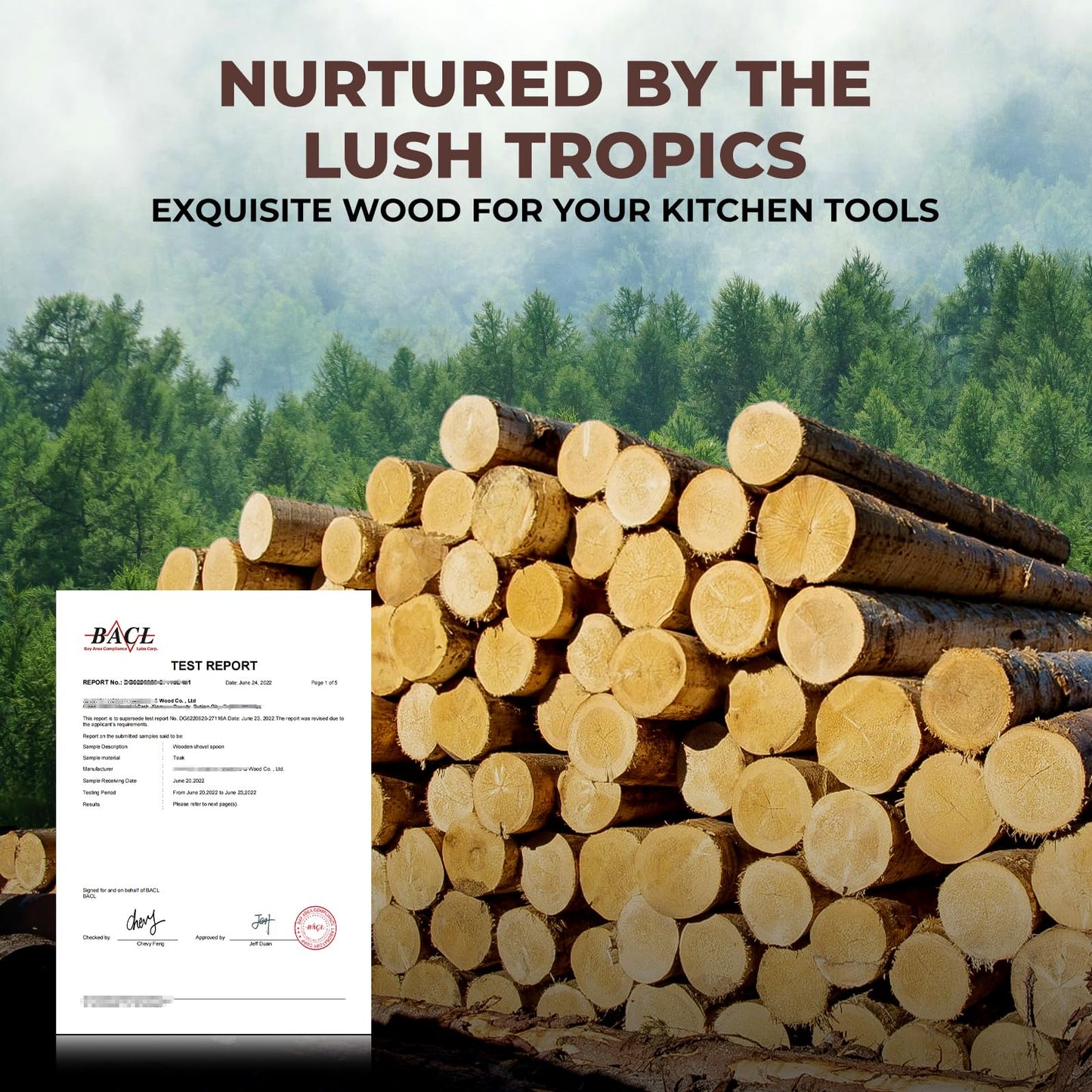 AIUHI Wooden Kitchen Utensils Set, No Scratch Wood Spatula and Spoon Set, Teak Wood Cooking Utensils Set for Kitchen Essential Tools 10 Pieces