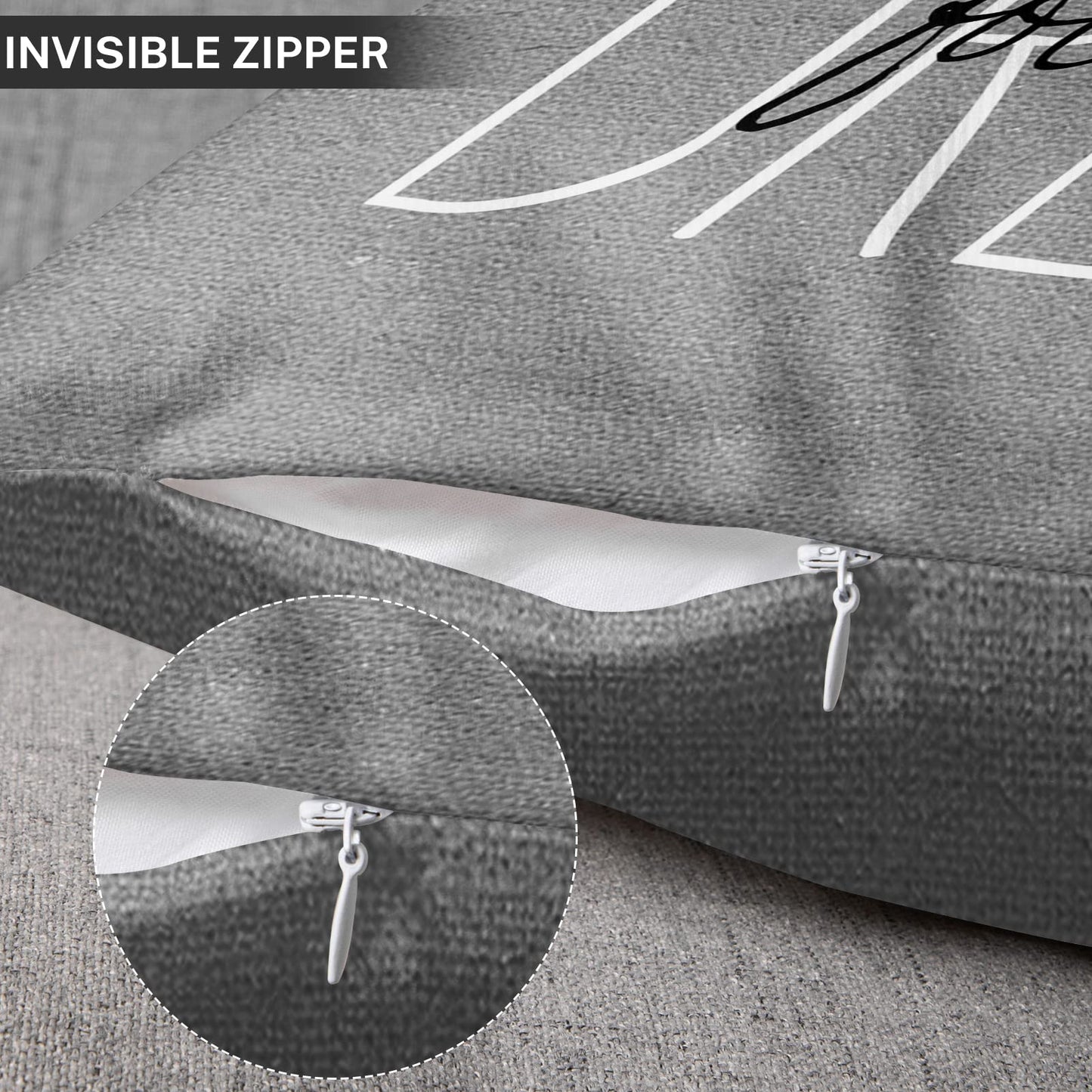 Emvency Throw Pillow Cover Rustic Gray Follow Your Dreams Decorative Pillow Case Monogram Home Bed Decor Rectangle Queen Size 20x30 Inch Cushion Pillowcase