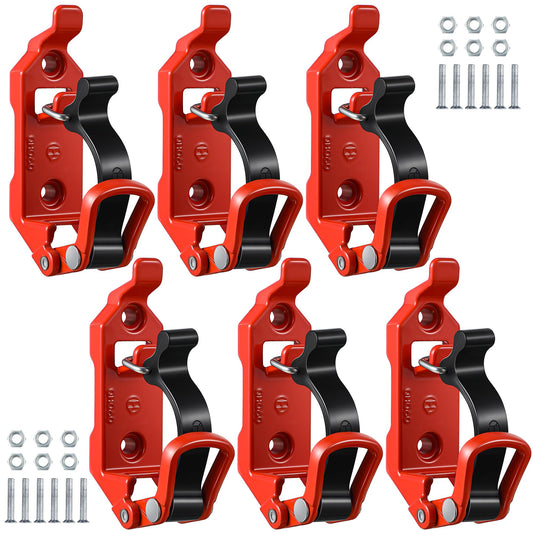 6 Pcs Shovel Holder for Truck, Heavy Duty Shovel Mounts for Roof Rack, Quick Release Axe Holder Mount Kit, Metal and Rubber Car Accessories/ Garage Storage/ Truck/ Wall Mounting Brackets