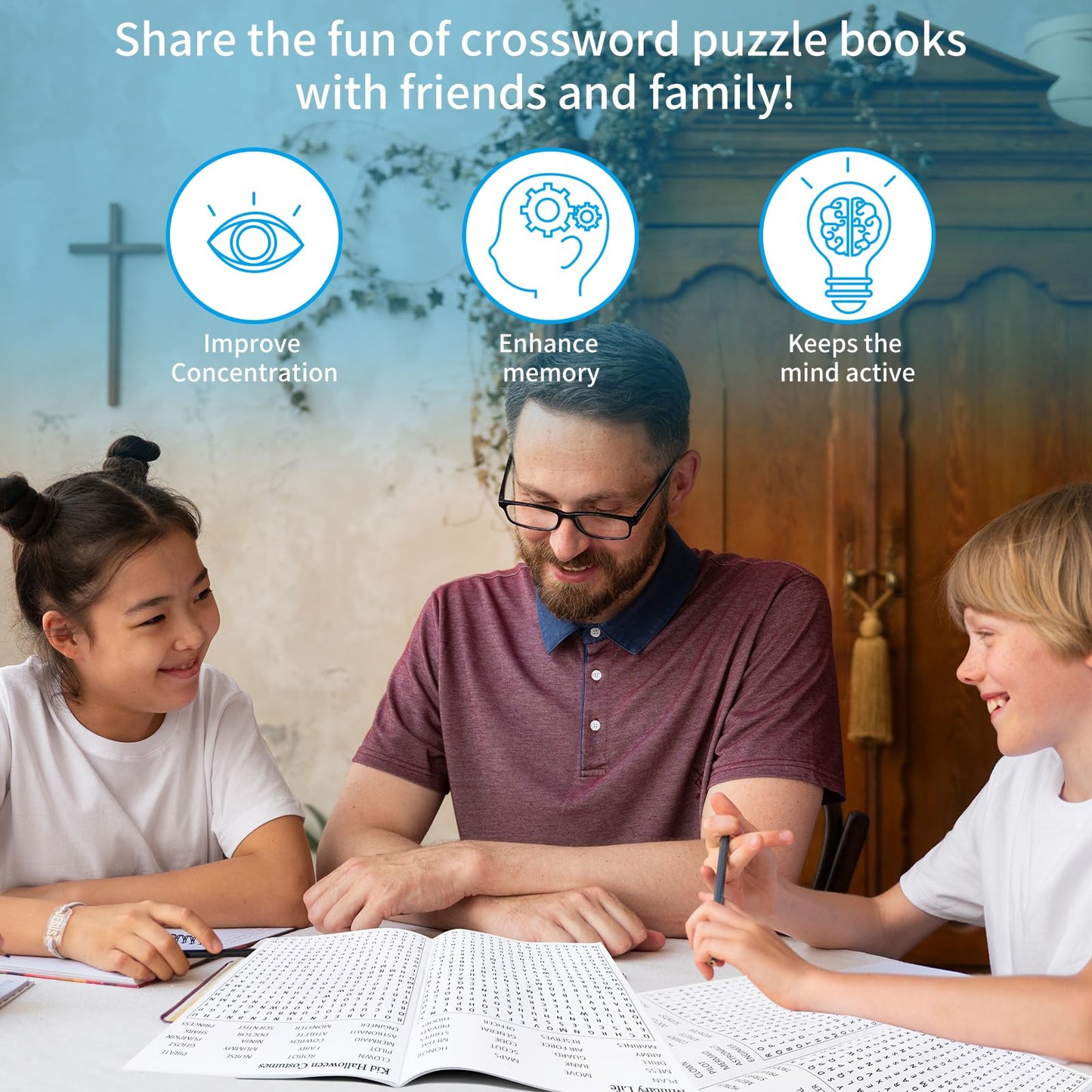 Kalysky Large Print 6000+ Words Word Search Puzzle Books, Set of 6 Full Size, Brain Games, Activity Book for Adults, Teens and Seniors