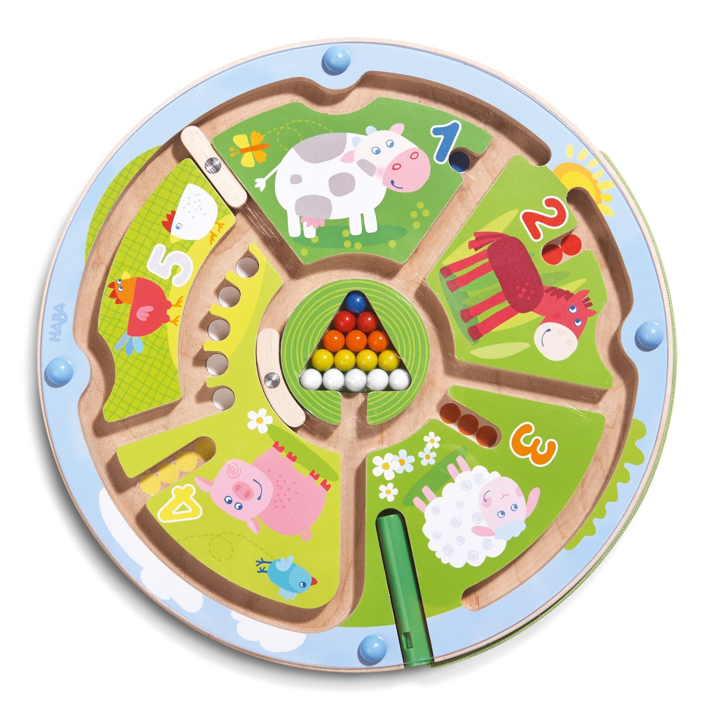 HABA Busy Board for Toddlers 2-4: Town Magnetic Maze Puzzle Game - Toddler Travel Toys for Preschoolers