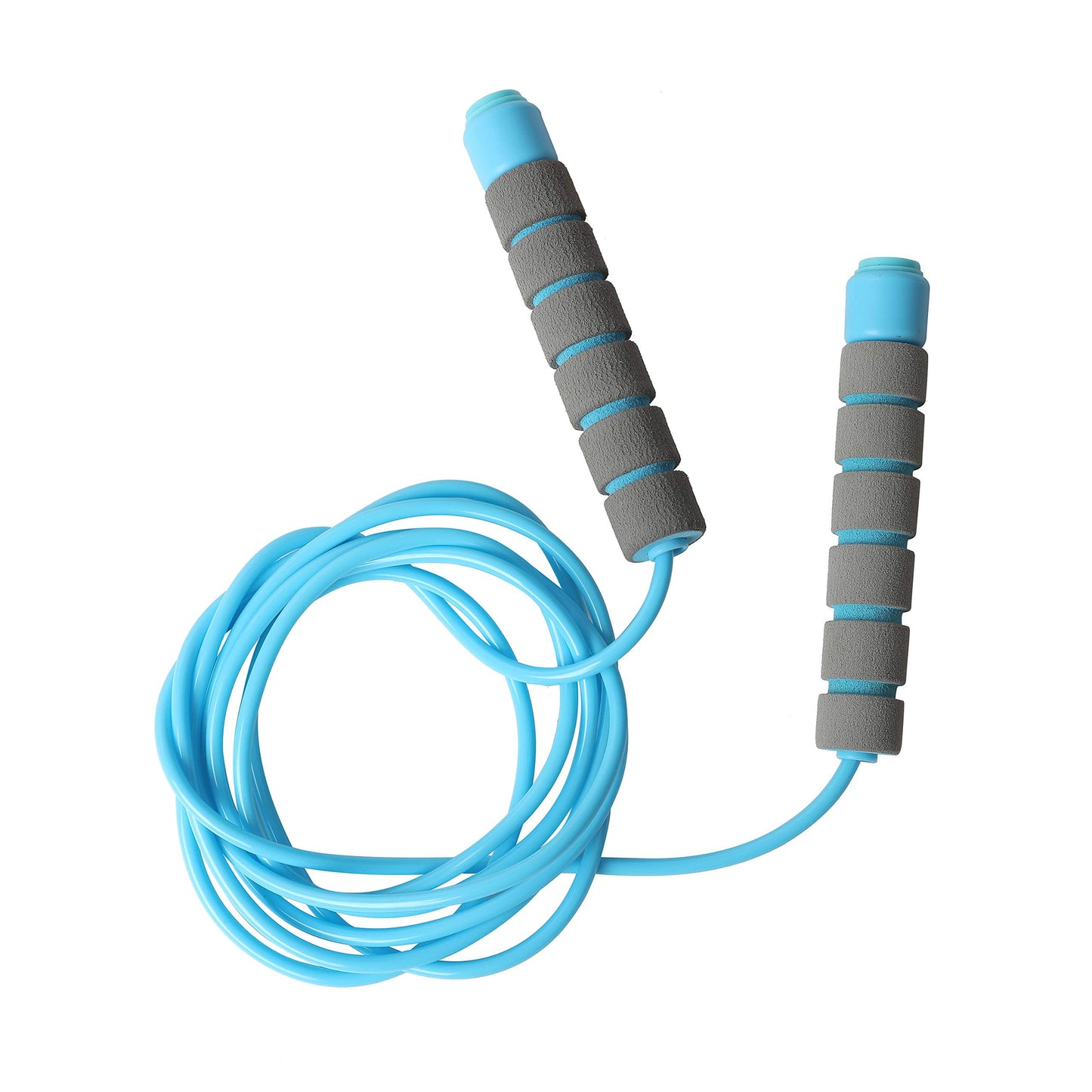 Blue Adjustable Jump Rope and Detachable Hula Hoop for Kids, Teens and Adults - Adjustable Jump Rope up to 9 Feet - Hoola Hoop Adjustable 24 Inches to 28 inches Diameter